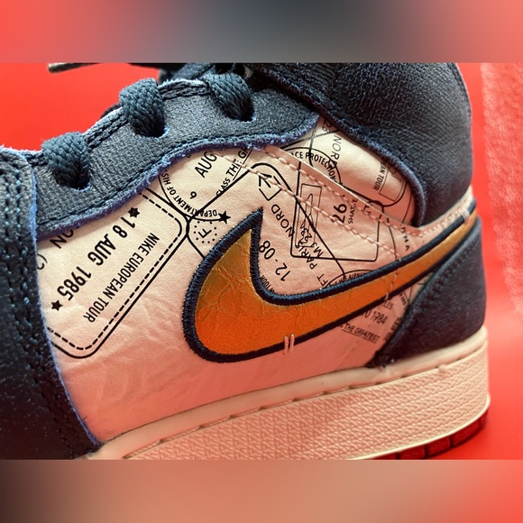 Nike Air Jordan 1 Mid Se GS Take Flight Sneakers - Rare Shoes - Picture 9 of 13